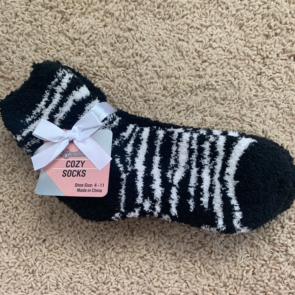 Four pairs of fuzzy socks